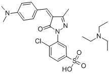 1-(2-CHLORO-5-SULFOPHENYL)-3-METHYL-4-(4-DIMETHYLAMINOBENZYLIDENE)-2-PYRAZOLIN-5-ONE TRIETHYLAMMONIUM SALT CAS#: 143193-48-0