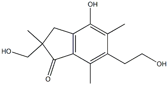 1H-Inden-1-one, 2,3-dihydro-4-hydroxy-6-(2-hydroxyethyl)-2-(hydroxymet hyl)-2,5,7-trimethyl-, (-)- CAS#: 53823-03-3