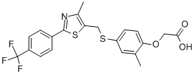 2-(4-((2-(4-(Trifluoromethyl)phenyl)-5-methylthiazol-4-yl)methylthio)-2-methylphenoxy)acetic acid CAS#: 317318-70-0