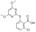 2-Chloro-6-[(4,6-dimethoxy-2-pyrimidinyl)thio]benzoic acid CAS#: 123342-93-8