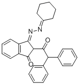 2-Diphenylacetyl-3-(cyclohexyl-hydrazono)indan-1-one CAS#: 108041-11-8