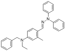 2-Methyl-4-(N-ethyl-N-benzyl)aminobenzoaldehyde-1,1-diphenylhydrazone CAS#: 106618-38-6