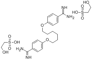 2-hydroxyethanesulphonic acid, compound with 4,4'-[hexane-1,6-diylbis(oxy)]bis[benzenecarboxamidine] (2:1) CAS#: 659-40-5