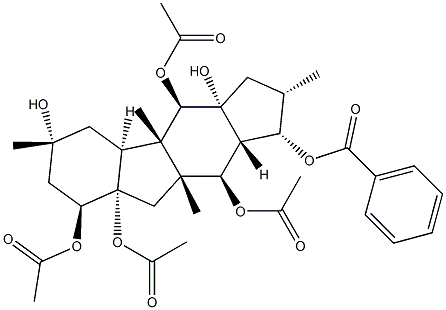 5,8,9,14-Tetraacetoxy-3-benzoyloxy-10,15-dihydroxypepluane CAS#: 219916-77-5