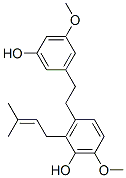 3-[2-(3-Hydroxy-5-methoxyphenyl)ethyl]-6-methoxy-2-(3-methyl-2-butenyl)phenol CAS#: 70677-47-3