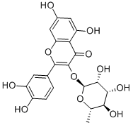 3-[(6-Deoxy-alpha-L-mannopyranosyl)oxy]-2-(3,4-dihydroxyphenyl)-5,7-dihydroxy-4H-benzopyran-4-one CAS#: 522-12-3