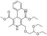 3-Ethyl-5-methyl-4-(2-chlorophenyl)-2-(2,2-diethoxy-ethoxymethyl)-6-methyl-1,4-dihydropyridine-3,5-dicarboxylate CAS#: 103094-30-0