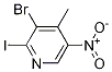 3-bromo-2-iodo-4-methyl-5-nitropyridine CAS#: 1150618-06-6