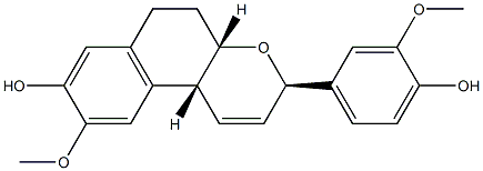 (3R,4aS,10bR)-4a,5,6,10b-Tetrahydro-3-(4-hydroxy-3-methoxyphenyl)-9-methoxy-3H-naphtho[2,1-b]pyran-8-ol CAS#: 1392476-32-2