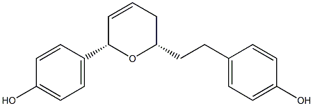4-[(2S,6S)-5,6-Dihydro-6-[2-(4-hydroxyphenyl)ethyl]-2H-pyran-2-yl]phenol CAS#: 227289-51-2