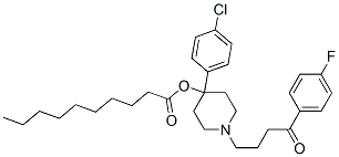 4-(4-chlorophenyl)-1-[4-(4-fluorophenyl)-4-oxobutyl]-4-piperidyl decanoate CAS#: 74050-97-8