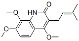 4,7,8-Trimethoxy-3-(3-methyl-2-butenyl)quinolin-2(1H)-one CAS#: 38695-41-9
