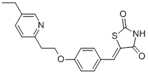 5-(4-(2-(5-Ethylpyridin-2-yl)ethoxy)benzylidene)thiazolidine-2,4-dione CAS#: 627502-58-3