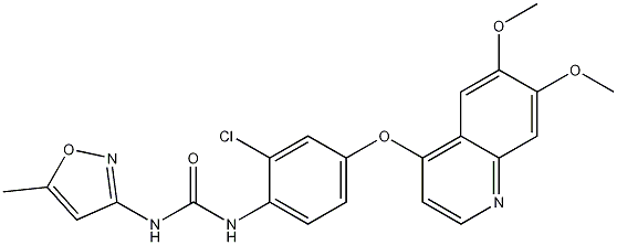 N-[2-Chloro-4-[(6,7-dimethoxy-4-quinolyl)oxy]phenyl]-N'-(5-methyl-3-isoxazolyl)urea CAS#: 475108-18-0