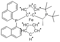 (R)-1-{(S)-2-[DI(1-NAPHTHYL)PHOSPHINO]FERROCENYL}ETHYLDI-TERT.-BUTYLPHOSPHINE CAS#: 849924-43-2
