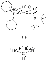 (R)-(-)-1-[(S)-2-(DICYCLOHEXYLPHOSPHINO)FERROCENYL]ETHYLDI-T-BUTYLPHOSPHINE CAS#: 158923-11-6
