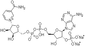 Structure of NADP Disodium Salt CAS 24292-60-2