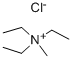 Triethylmethylammonium chloride CAS#: 10052-47-8
