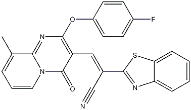 alpha-[[2-(4-Fluorophenoxy)-9-methyl-4-oxo-4H-pyrido[1,2-a]pyrimidin-3-yl]methylene]-2-benzothiazoleacetonitrile CAS#: 620113-73-7