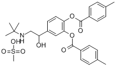 (tert-butyl)[beta-hydroxy-3,4-bis(p-toluoyloxy)phenethyl]ammonium methanesulphonate CAS#: 30392-41-7