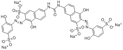 tetrasodium [mu-[[7,7'-(carbonyldiimino)bis[4-hydroxy-3-[(2-hydroxy-5-sulphophenyl)azo]naphthalene-2-sulphonato]](8-)]]dicuprate(4-) CAS#: 15418-16-3