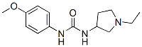 1-(1-Ethyl-3-pyrrolidinyl)-3-(p-methoxyphenyl)urea CAS#: 18471-30-2
