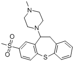 1-(10,11-Dihydro-8-(methylsulfonyl)dibenzo(b,f)thiepin-10-yl)-4-methyl piperazine CAS#: 16185-12-9