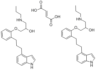 1-(2-(3-(1H-Indol-4-yl)propyl)phenoxy)-3-propylamino-2-propanol fumara te CAS#: 109920-85-6