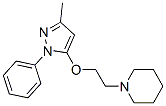 1-[2-[(3-Methyl-1-phenyl-1H-pyrazol-5-yl)oxy]ethyl]piperidine CAS#: 15083-51-9