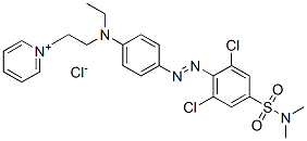 1-[2-[[4-[[2,6-dichloro-4-[(dimethylamino)sulphonyl]phenyl]azo]phenyl]ethylamino]ethyl]pyridinium chloride CAS#: 10189-42-1