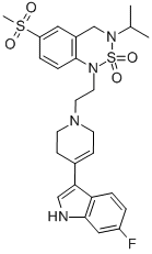 1-(2-[4-(6-FLUORO-1H-INDOL-3-YL)-3,6-DIHYDRO-2H-PYRIDIN-1-YL]-ETHYL)-3-ISOPROPYL-6-METHANESULFONYL-3,4-DIHYDRO-1H-BENZO[1,2,6]THIADIAZINE 2,2-DIOXIDE CAS#: 271780-64-4