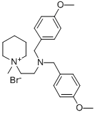 1-(2-(Bis(p-methoxybenzyl)amino)ethyl)-1-methyl-piperidinium bromide CAS#: 102207-18-1