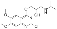 1-((2-Chloro-6,7-dimethoxy-4-quinazolinyl)oxy)-3-((1-methylethyl)amino )-2-propanol CAS#: 111218-76-9