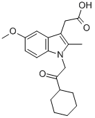 1-(2-Cyclohexyl-2-oxoethyl)-5-methoxy-2-methyl-1H-indole-3-acetic acid CAS#: 106287-92-7