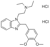 1-(2-Diethylaminoethyl)-2-(3,4-dimethoxybenzyl)-benzimidazole dihydroc hloride CAS#: 102516-95-0