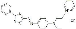 1-[2-[N-ethyl-p-[(3-phenyl-1,2,4-thiadiazol-5-yl)azo]anilino]ethyl]pyridinium chloride CAS#: 24219-23-6