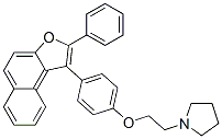 1-[2-[p-(2-Phenylnaphtho[2,1-b]furan-1-yl)phenoxy]ethyl]pyrrolidine CAS#: 24365-61-5