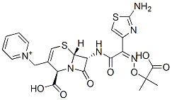 1-[[(2R,6R,7R)-7-[[(2Z)-2-(2-Amino-4-thiazolyl)-2-[(1-carboxy-1-methylethoxy)imino]acetyl]amino]-2-carboxy-8-oxo-5-thia-1-azabicyclo[4.2.0]oct-3-en-3-yl]methyl]pyridinium CAS#: 217796-42-4