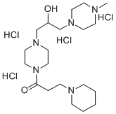 1-(3-Piperidinopropionyl)-4-(2-hydroxy-3-(4-methylpiperazine)propyl)pi perazine 4HCl CAS#: 109376-96-7