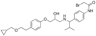 1-(4-(2-cyclopropylmethoxyethyl)phenoxy)-3-(1-(4-bromoacetamidophenyl)-2-methyl-propylamine)-2-propanol CAS#: 101639-68-3