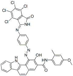 1-[[4-[(4,5,6,7-Tetrachloro-3-oxo-isoindoline-1-ylidene)amino]phenyl]azo]-2-hydro xy-N-(4-methoxy-2-methylphenyl)-11H-benzo[a]carbazole-3-carboxamide CAS#: 103621-96-1