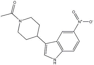 1-[4-(5-Nitro-1H-indol-3-yl)-1-piperidinyl]ethanone CAS#: 111608-65-2