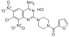 1-(4-Amino-7-chloro-6,8-dinitro-2-quinazolinyl)-4-(2-furanylcarbonyl)p iperazine HCl CAS#: 111218-75-8
