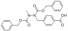 1-[(4-Carboxyphenyl)methyl]-2-methyl-1,2-hydrazinedicarboxylic acid bis(phenylmethyl) ester CAS#: 18969-60-3