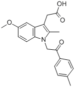 1-(4-Methylphenacyl)-2-methyl-5-methoxyindol-3-ylacetic acid CAS#: 106287-91-6