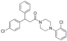 1-[4-(o-Chlorophenyl)-1-piperazinyl]-3-(p-chlorophenyl)-3-phenyl-1-propanone CAS#: 25174-66-7