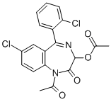 1-Acetyl-3-(acetyloxy)-7-chloro-5-(2-chlorophenyl)-1,3-dihydro-2H-1,4-benzodiazepin-2-one CAS#: 18878-17-6