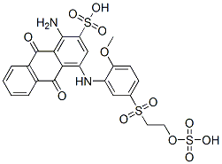1-Amino-9,10-dihydro-4-[[2-methoxy-5-[[2-(sulfooxy)ethyl]sulfonyl]phenyl]amino]-9,10-dioxo-2-anthracenesulfonic acid CAS#: 10150-26-2