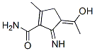 1-Cyclopentene-1-carboxamide, 4-(1-hydroxyethylidene)-5-imino-2-methyl- CAS#: 17424-07-6