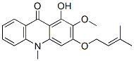 1-Hydroxy-2-methoxy-10-methyl-3-[(3-methyl-2-butenyl)oxy]acridin-9(10H)-one CAS#: 16584-45-5